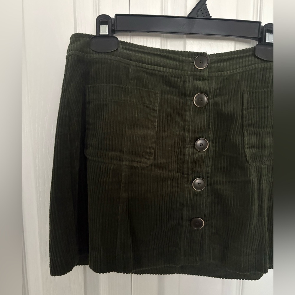 Zara Corduroy Buttoned Mini Skirt - Picture 2 of 4